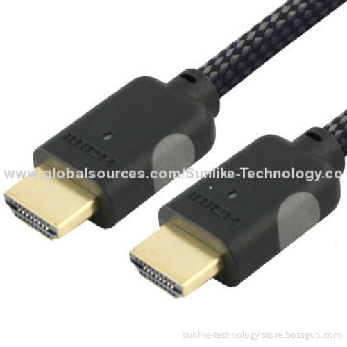 HDMI Cables with Double Color Molding Type, 24K Gold-plated Connector
